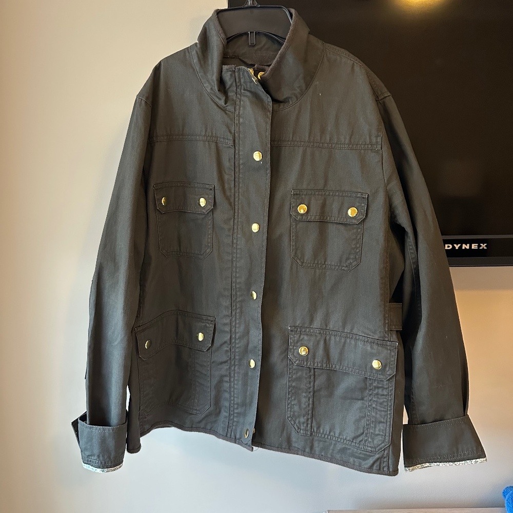 J. Crew Utility Olive Green Jacket Size XL